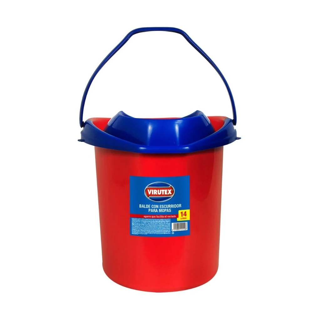 Balde Con Escurridor 14 Lt VIRUTEX