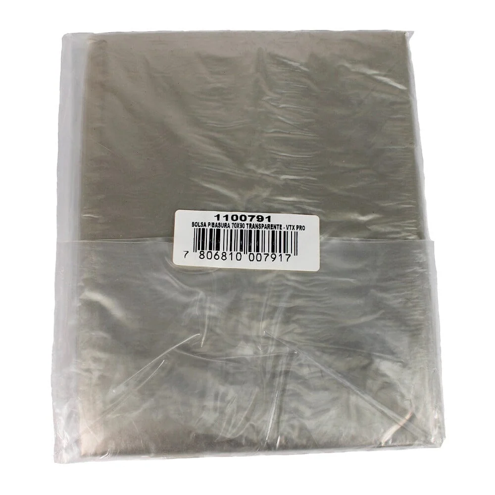 Bolsa Basura Plana Transparente 70x90 10 Un VIRUTEX
