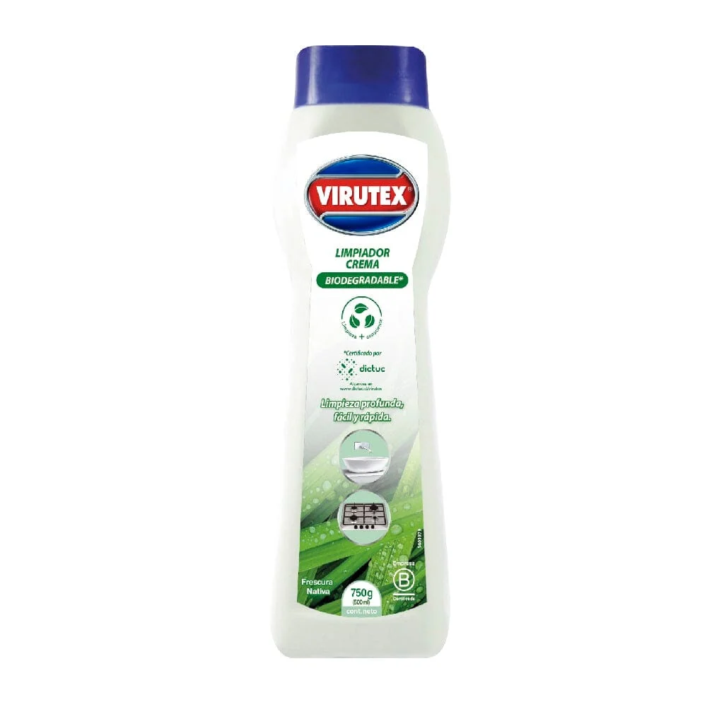 Limpiador en Crema Biodegradable Bambú 750 gr VIRUTEX