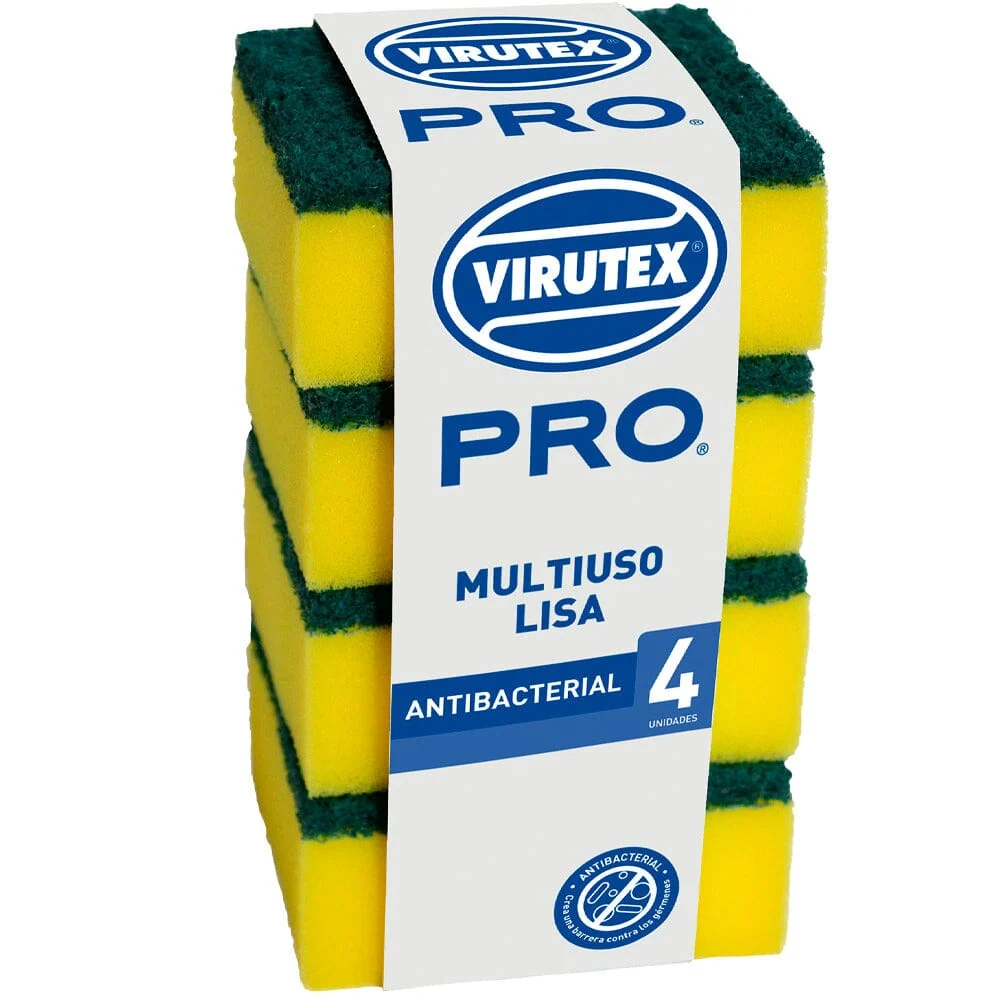 Esponja Multiuso Lisa 4 Unidades VIRUTEX PRO