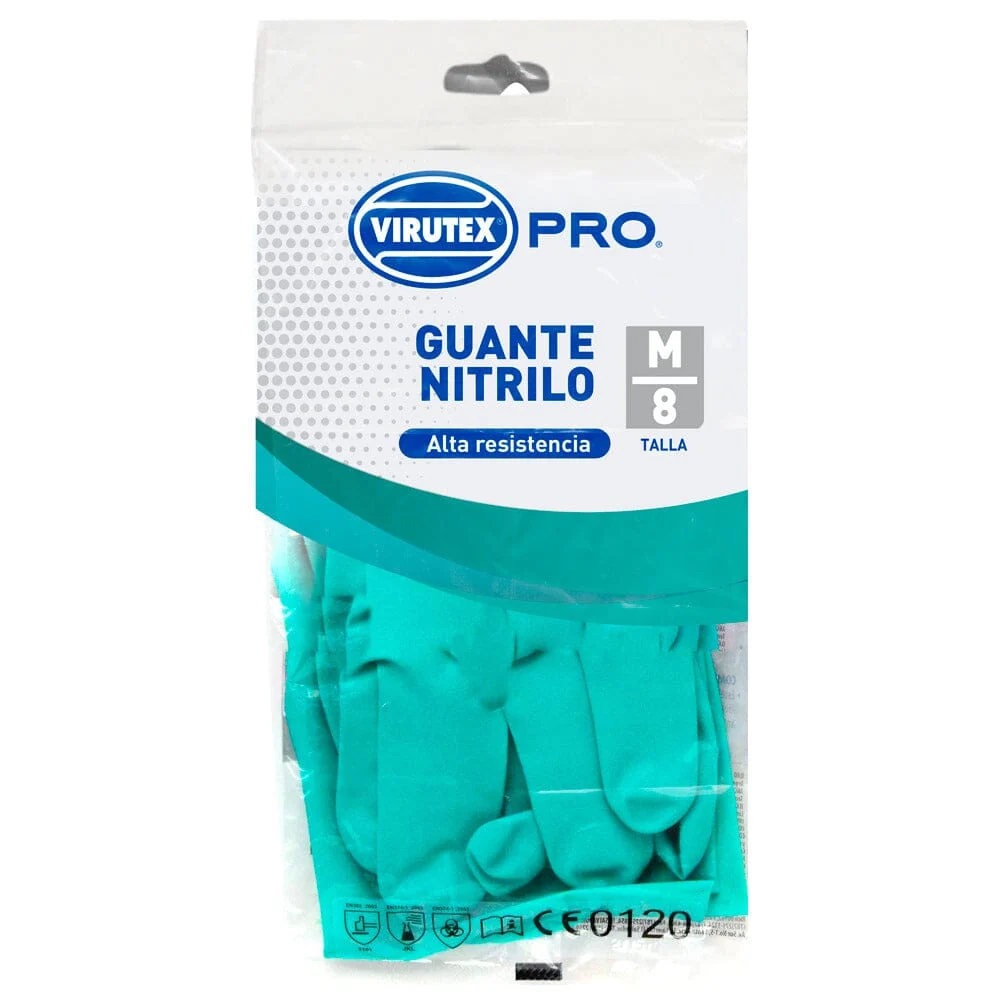 Guante Par Nitrilo Verde Talla M VIRUTEX PRO
