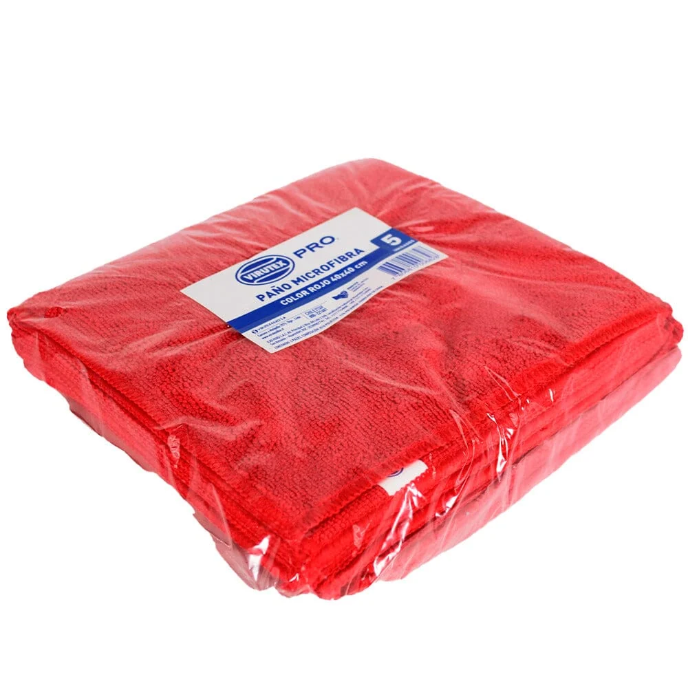 Paño Microfibra Rojo 5 Un VIRUTEX PRO