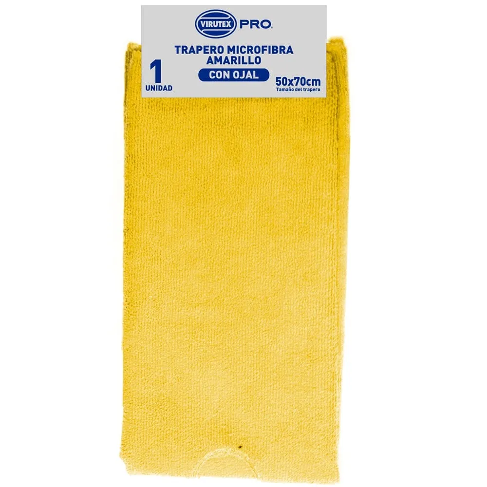 Trapero Microfibra con Ojal 50x70 Amarillo VIRUTEX