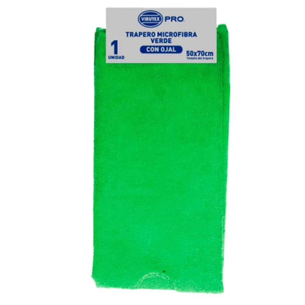 Trapero Microfibra Con Ojal 50X70 Cm Verde VIRUTEX