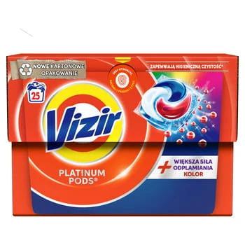 Cápsulas de lavado Vizir Platinum Pods Extra Clean 25 uds.