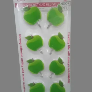 Wall Hook Hanger Plastic Apple Adhesive 8Pcs