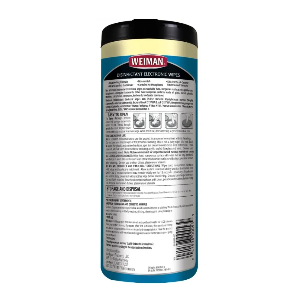 Toalla Limpia Equipos Electronicos Weiman 30 Un