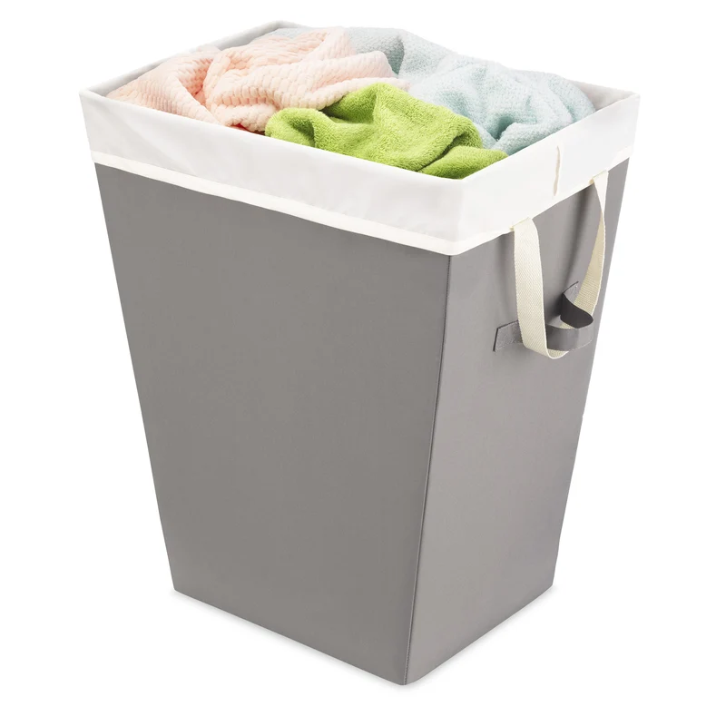 Cesto para ropa gris, 22" de alto Whitmor