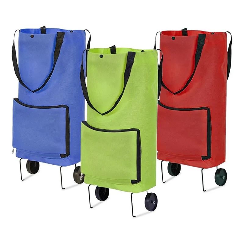 Bolso Carro De Feria Plegable Con Ruedas - Colores Varios Zona Ofertas