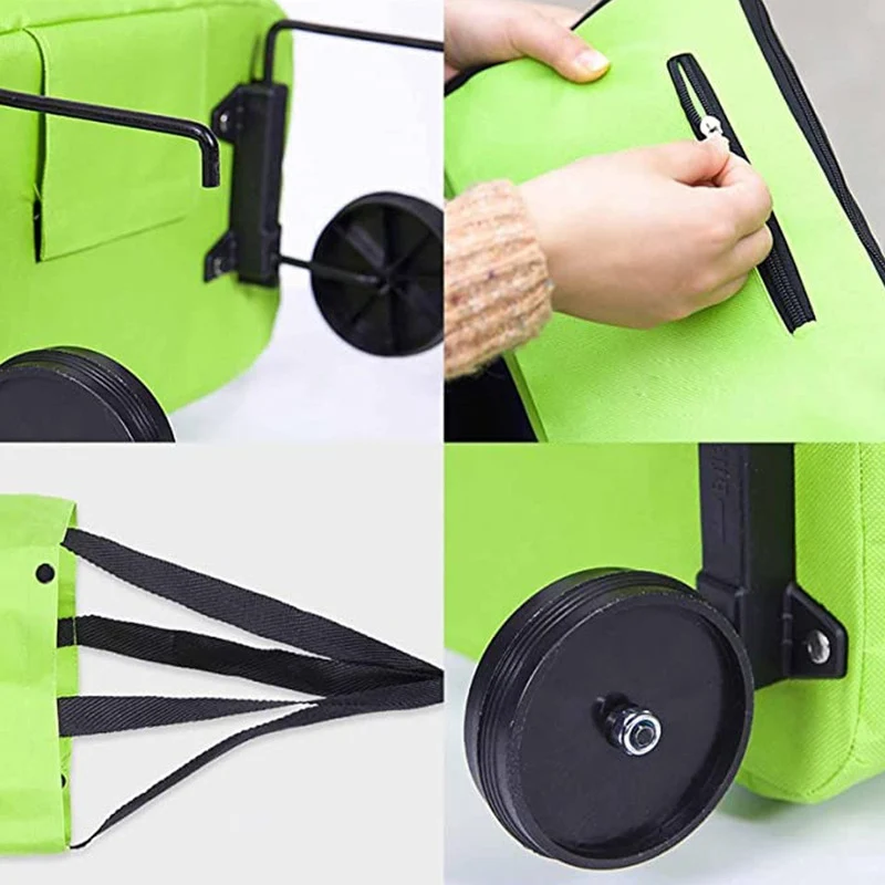 Bolso Carro De Feria Plegable Con Ruedas - Colores Varios Zona Ofertas