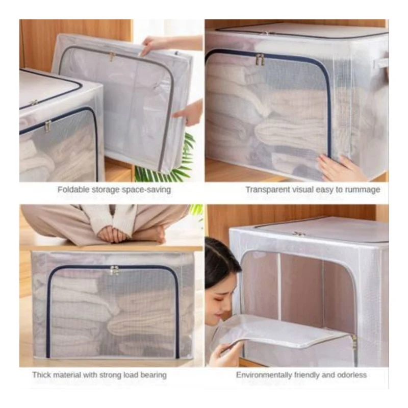 Caja Organizadora Con Cierres Y Asas 60x39x41cm X Zona Ofertas