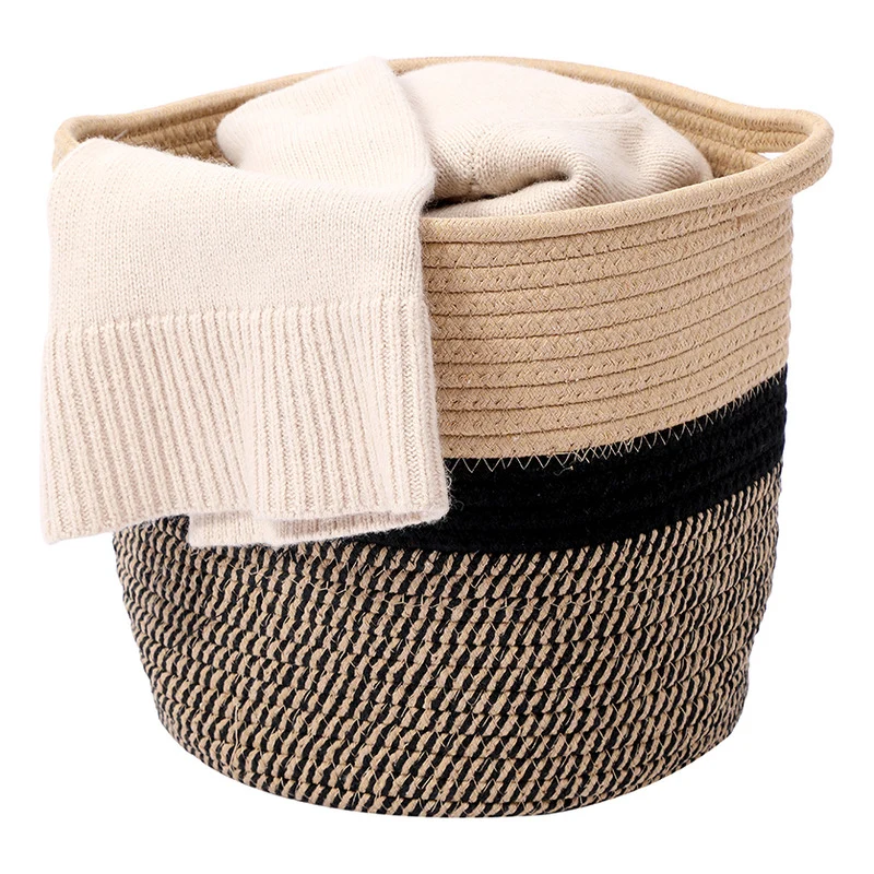 Canasto De Cuerda De Algodón Medianos 25×25 Cm V Zona Ofertas