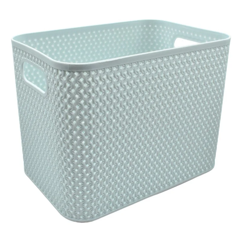 Canasto Plastico Calado 22x15x16.5cm Verde Zona Ofertas