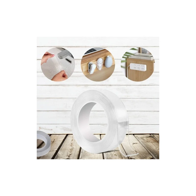 Cinta Adhesiva Magica Doble Faz Reutilizable 5 M Largo Zona Ofertas