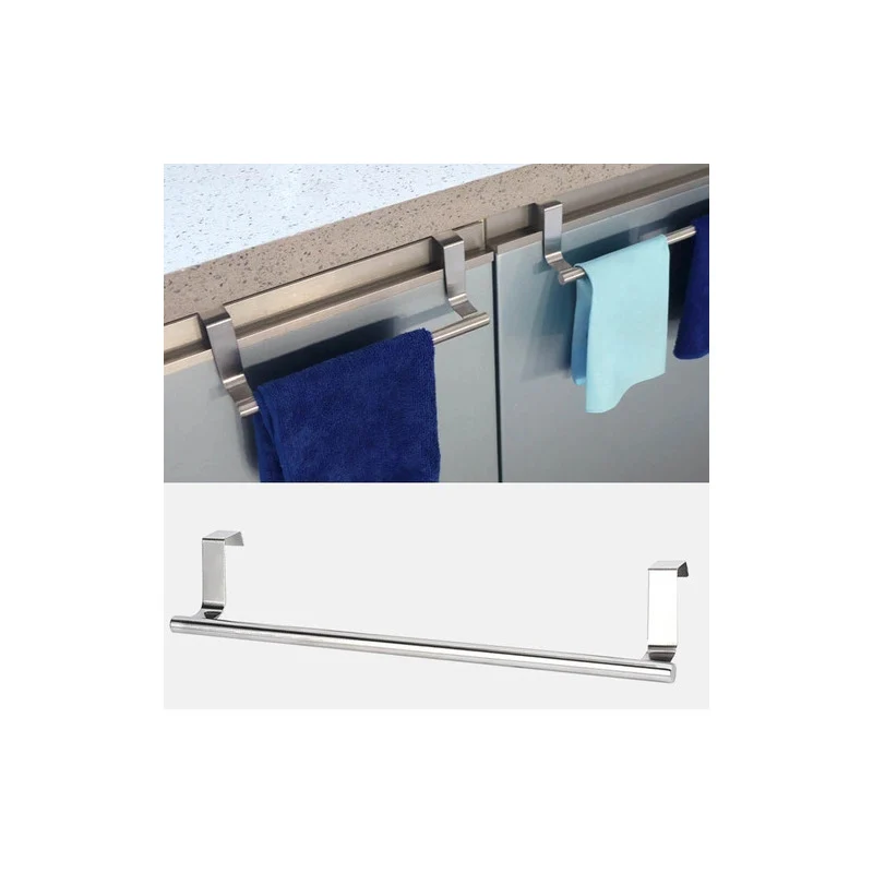 Colgador Para Puerta Toallero Cocina Baño Mediano Gris Zona Ofertas