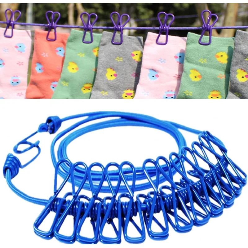 Cuerda Elastica Para Colgar Ropa Con Palillos V Zona Ofertas