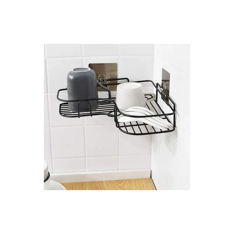 Esquinero Organizador Repisa De Baño / Cocina Adeshiva Meta N/ Zona Ofertas