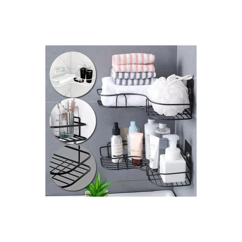 Esquinero Organizador Repisa De Baño / Cocina Adeshiva Meta N/ Zona Ofertas