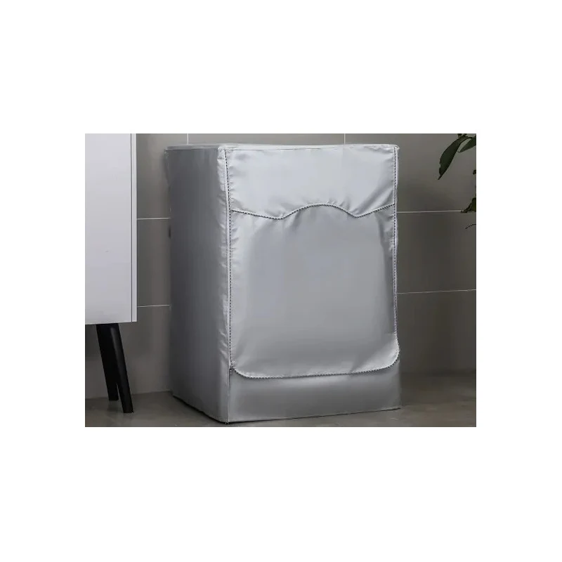 Funda Para Lavarropas Carga Frontal + Bases Antivibración Plateado Zona Ofertas