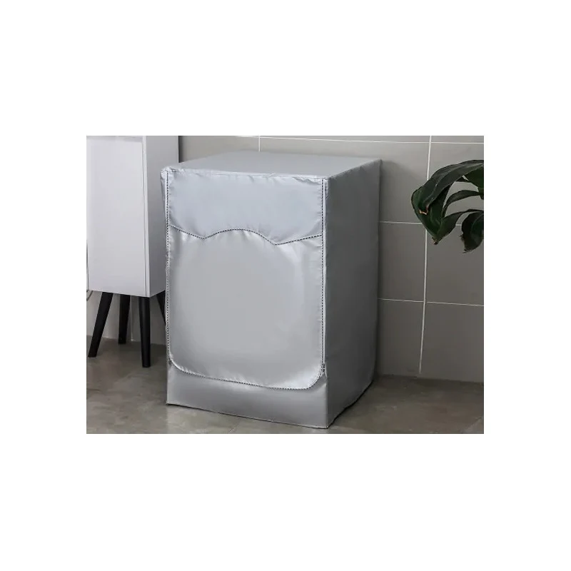 Funda Para Lavarropas Carga Frontal + Bases Antivibración Plateado Zona Ofertas