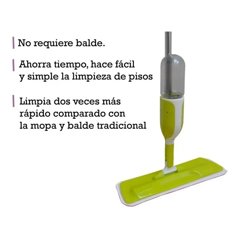 Mopa Trapeador Spray Microfibra Lavable Lampazo Giratorio Zona Ofertas