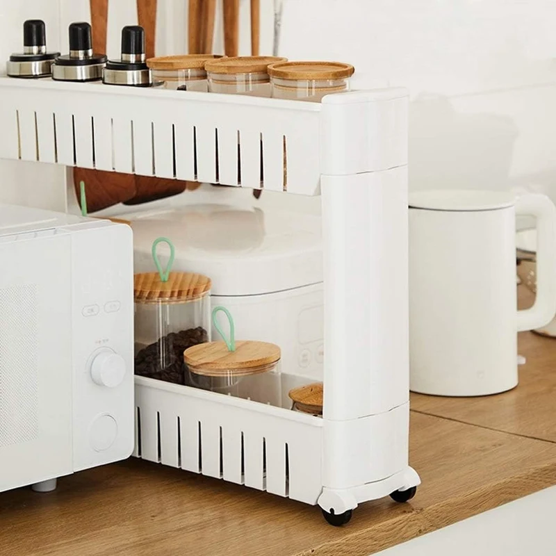 Organizador 2 Niveles C/ Rueda Ahorra Espacio Baño Cocina Zona Ofertas