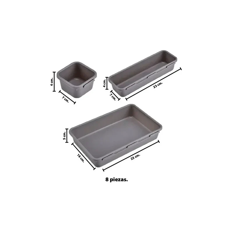 Organizador Para Cajones Separadores X 8 Piezas V Zona Ofertas