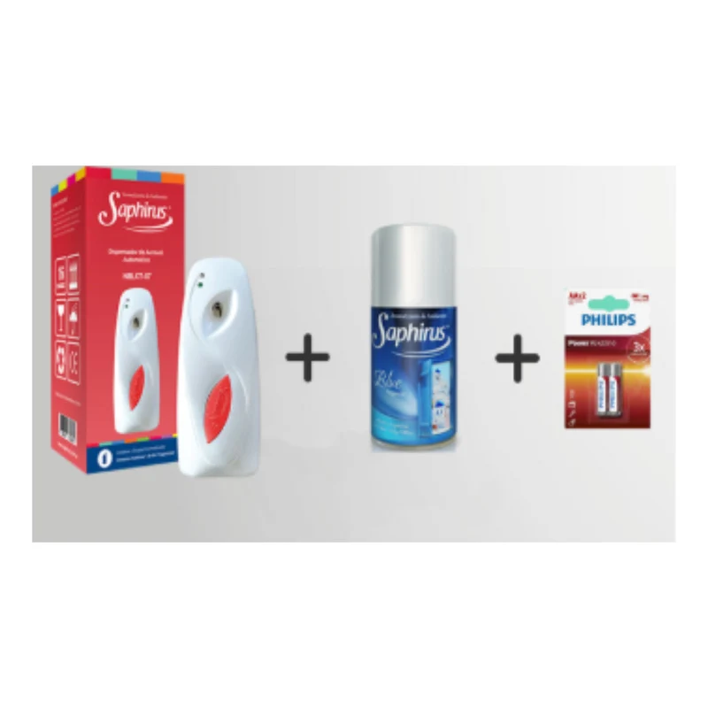 Pack Dispensador Saphirus+aerosol Eleccion+pilas De Regalo Zona Ofertas