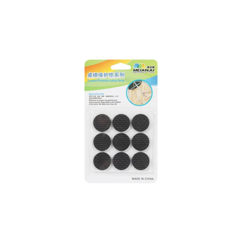Protector Antideslizante Patas Sillas 9 Unidades Redondos Negro Zona Ofertas