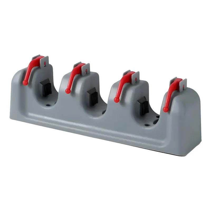 Soporte De Escobas Con 3 Lugares Gris Zona Ofertas