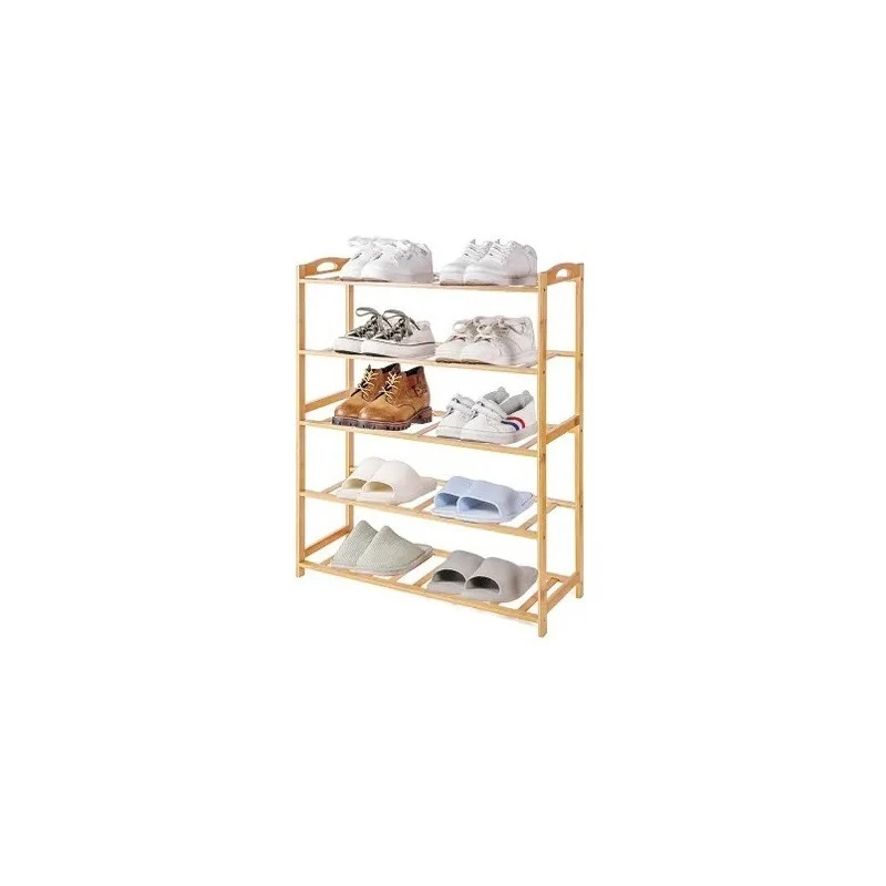 Zapatera De 5 Niveles Bambú Medidas 67 X 27 X 86 Cm Zona Ofertas