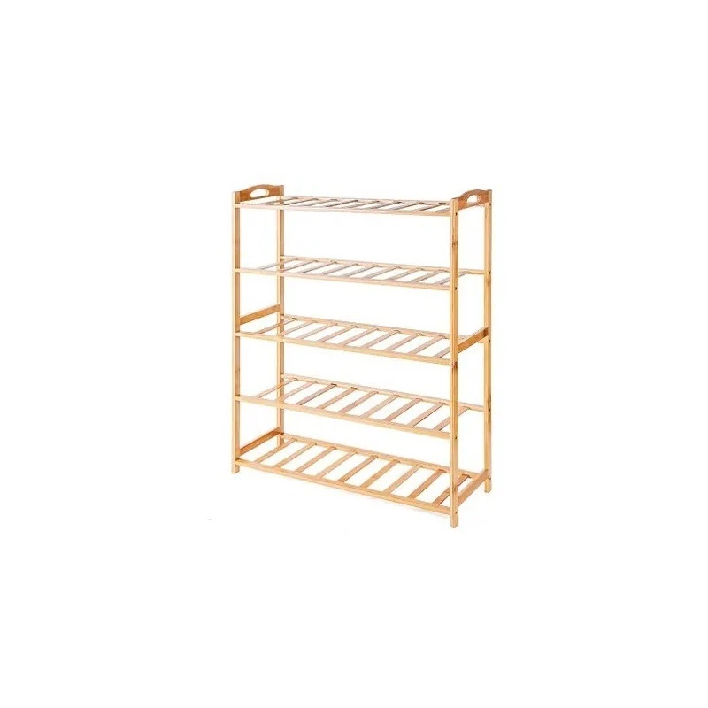 Zapatera De 5 Niveles Bambú Medidas 67 X 27 X 86 Cm Zona Ofertas