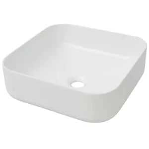 Antimanchas Lavabo - Lavamanos cuadrado de cerámica negro 38x38x13,5 cm