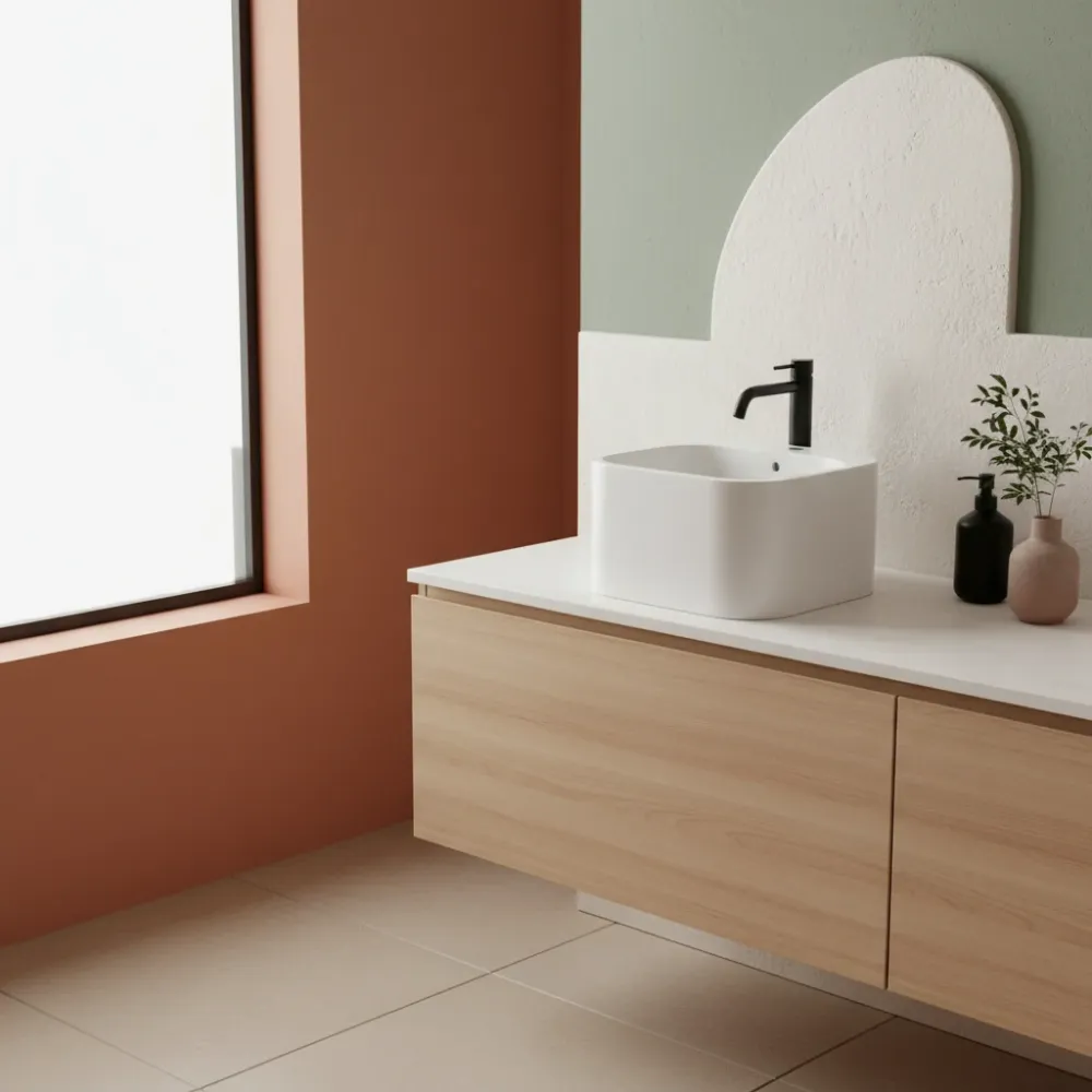 Blanqueador Lavabo Azzurra Tandem 44x43 cm suspendido/apoyo - Blanco radiante