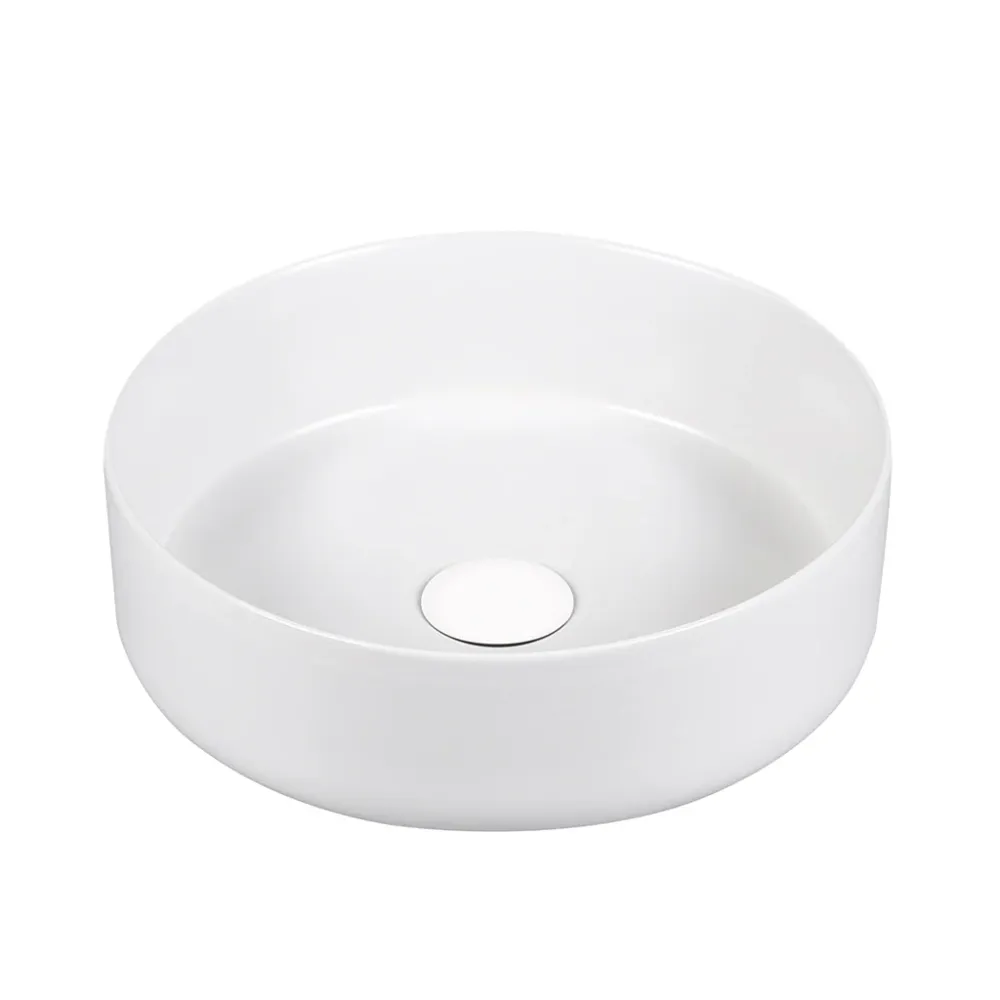 Enzimático Lavamanos De Sobreponer Redondo 36x36x12.5cm Blanco Mate - Aqualia Sauce