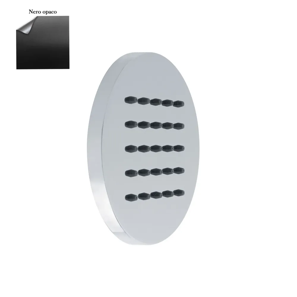 Enzimático Soffione chorro corporal de pared 100mm en latón negro