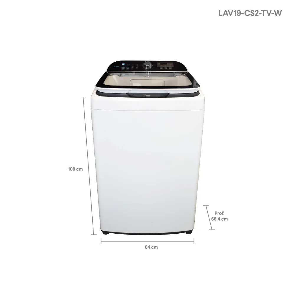 Hipoalergénico Lavadora Automática 19 kg – LAV19-CS2-TVW