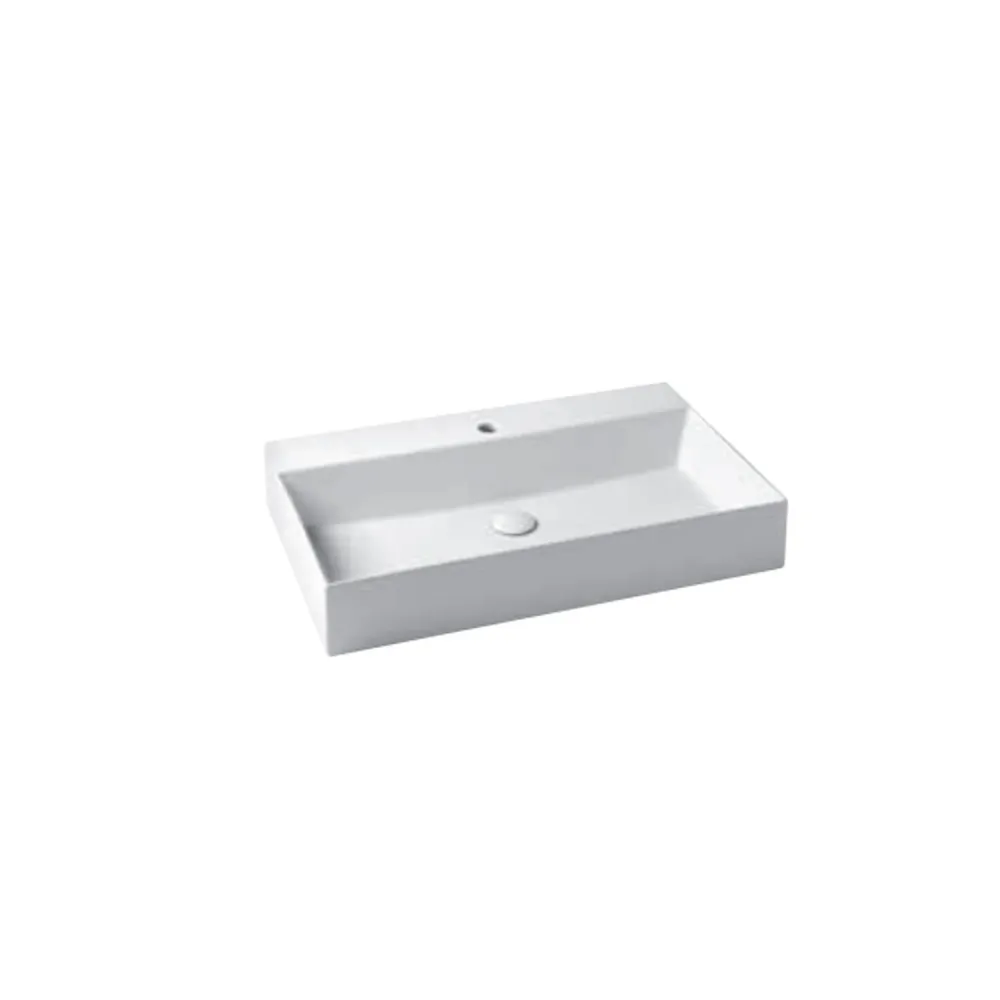Lavabo de apoyo cuadrado Ceramica Azzurra Elegance 75x45 cm