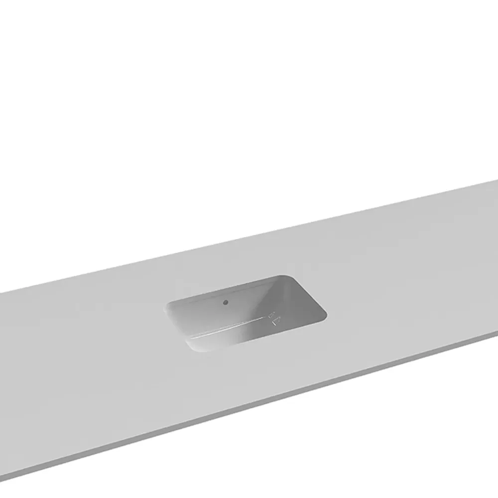 Lavabo bajo encimera Azzurra empotrado 55x38 cm con orificio de rebosadero - Blanco resplandeciente