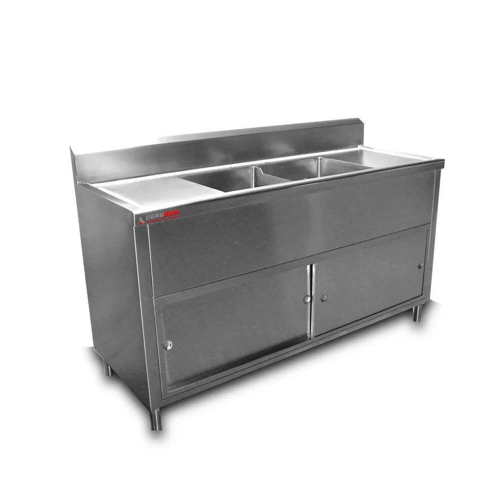 Lavadero triplicado poza con puertas con Protector UV