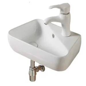 Lavamanos para Colgar en Pared Blanco 45x25x15.5 - Aqualia Allium Ahorro de Energí