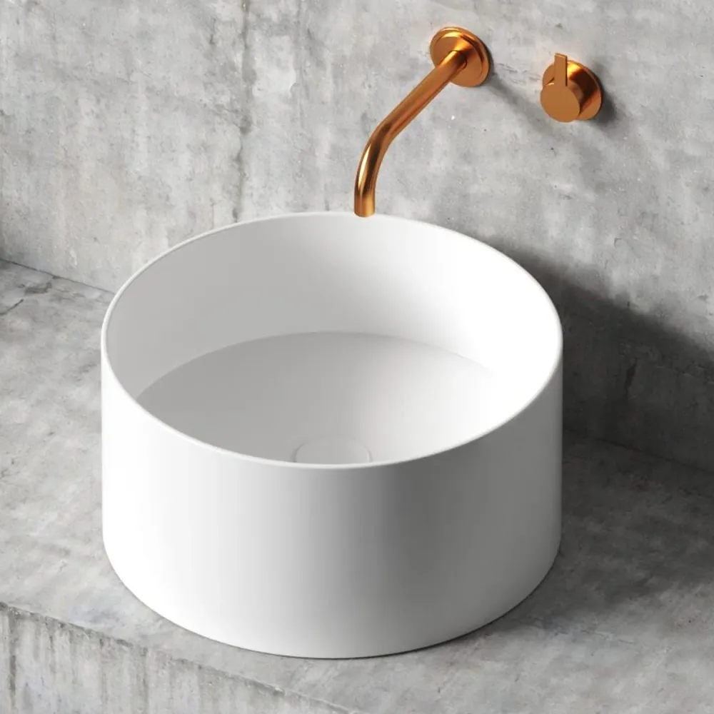 Lavandino da appoggio/sospeso cm diam.40x20h serie Core di Ceramica Galassia - Bianco lucido