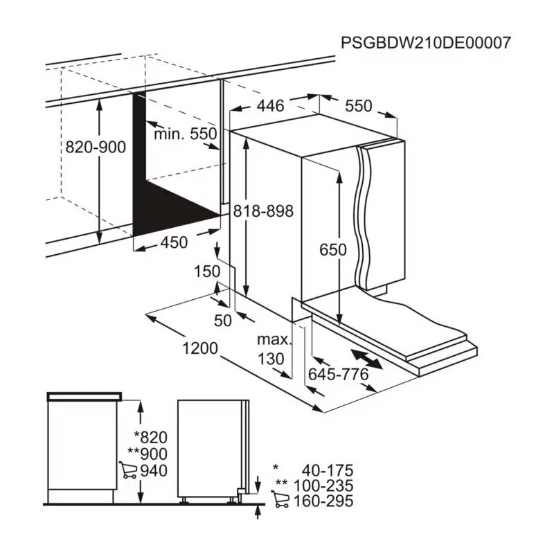 Lavavajillas integrable AEG FSE73507P 45 cm
