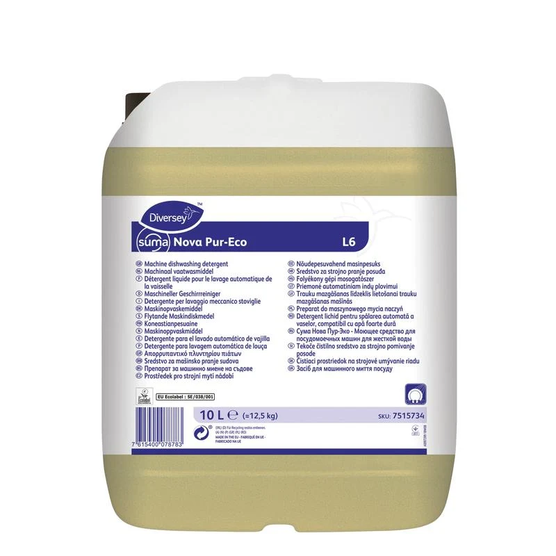 Lavavajillas Suma Nova Pur-ECO L6, líquido para Ropa Blanca y de Color