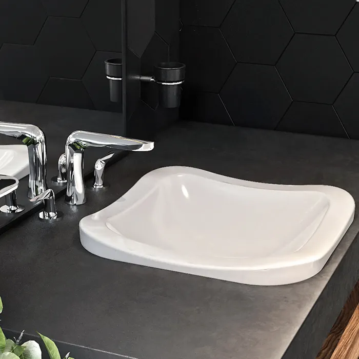 MEZCLADORA DE LAVABO 8" 12" NAUTILLA M-1006
