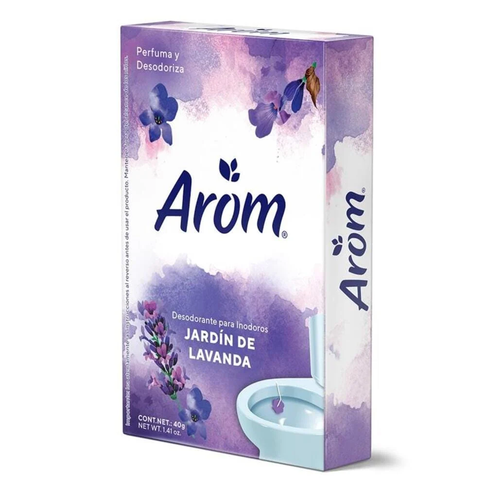 Pastilla Baño Wc Con Gancho Jardin Lavanda 40 Gr con Dosificador