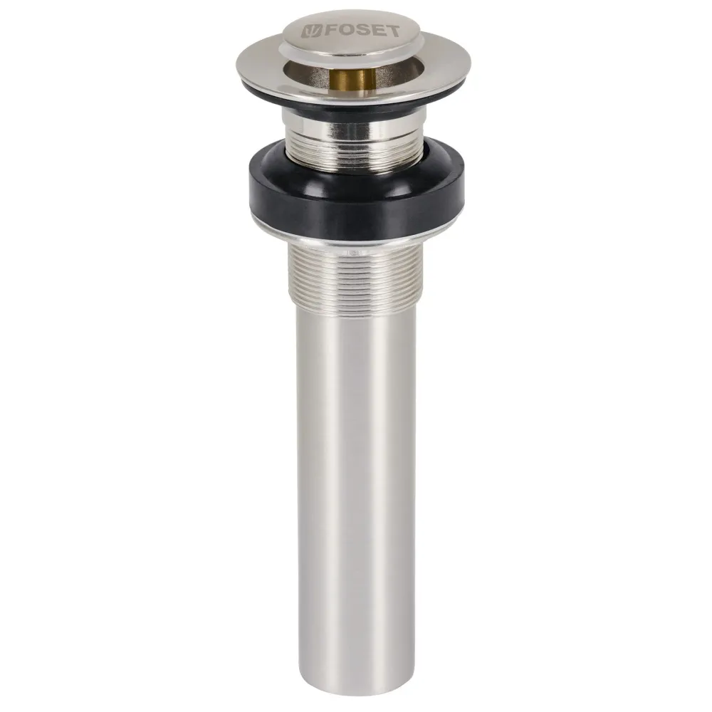 Perfumado Contra p/lavabo sin rebosadero, sistema push, satín, 1-1/4"