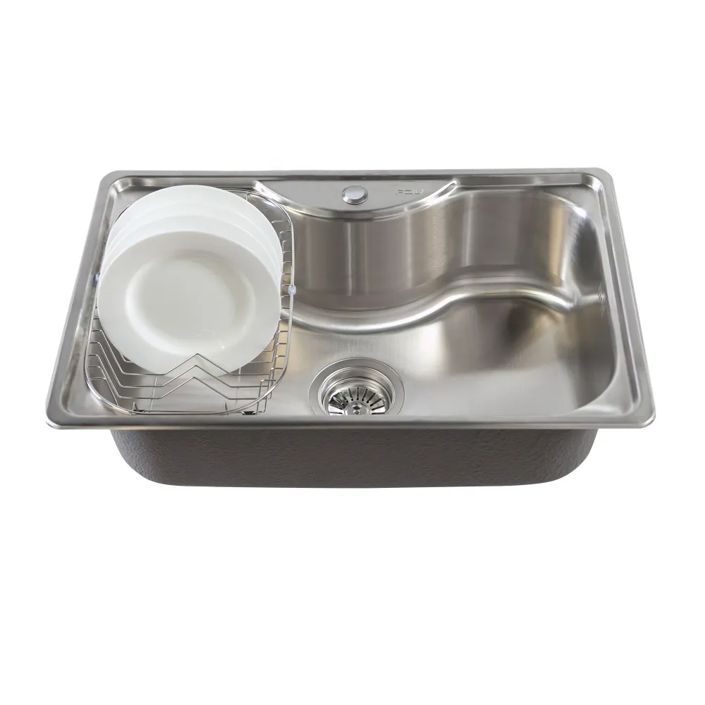 Perfumado Lavadero Acero Inox 1 Poza Sobre Cubierta Acqua FDV