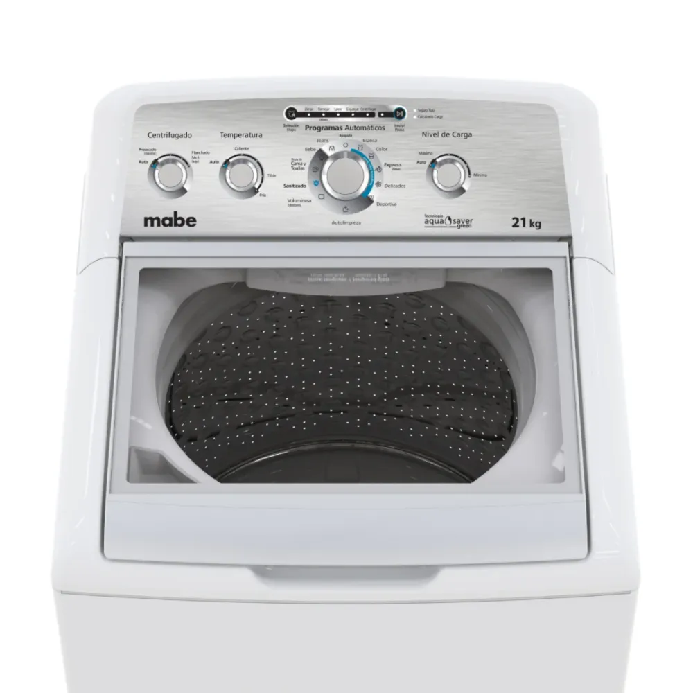 Perfumado Lavadora aqua saver esmeralda automatica de 21kg sanitizado blanco mabe