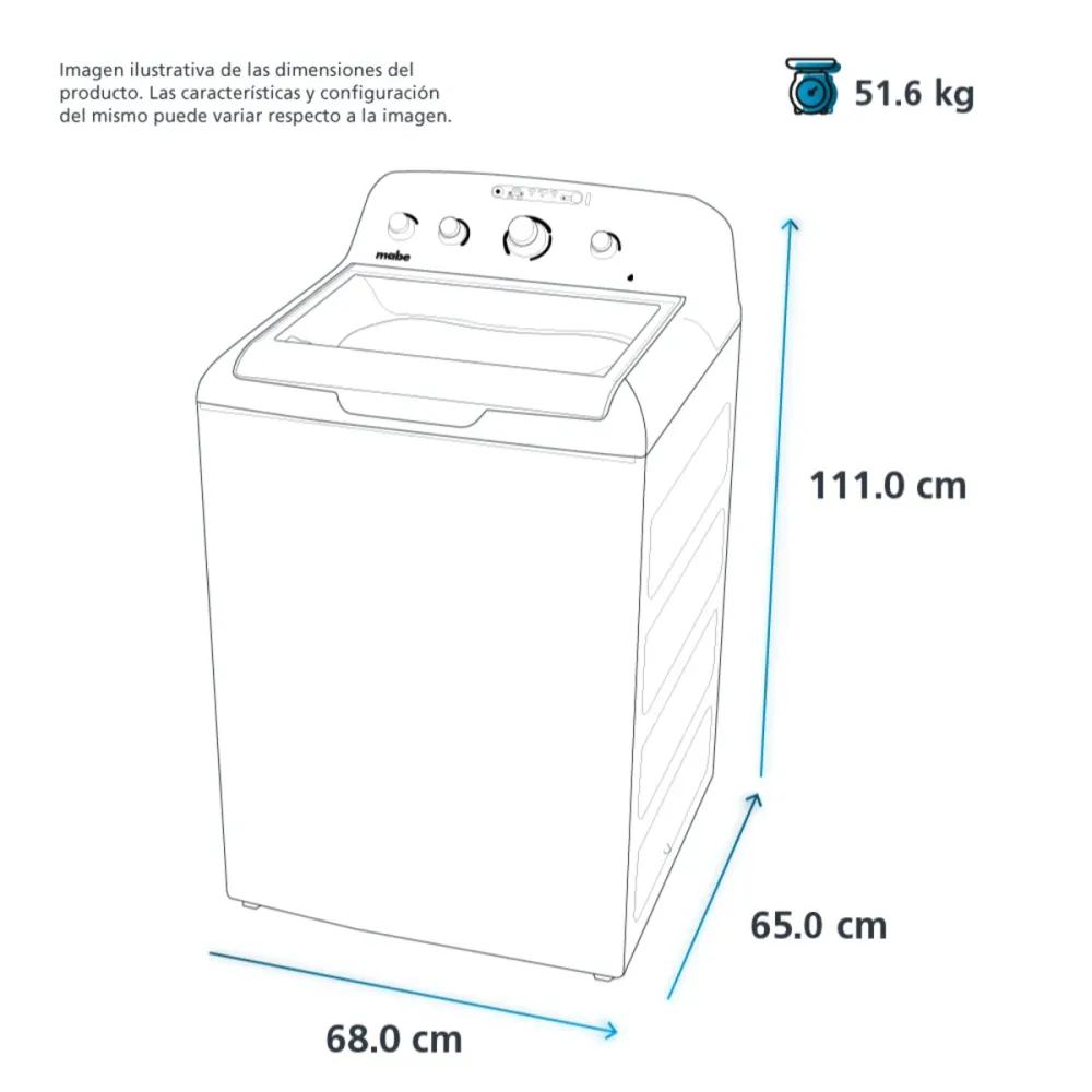 Perfumado Lavadora aqua saver esmeralda automatica de 21kg sanitizado blanco mabe